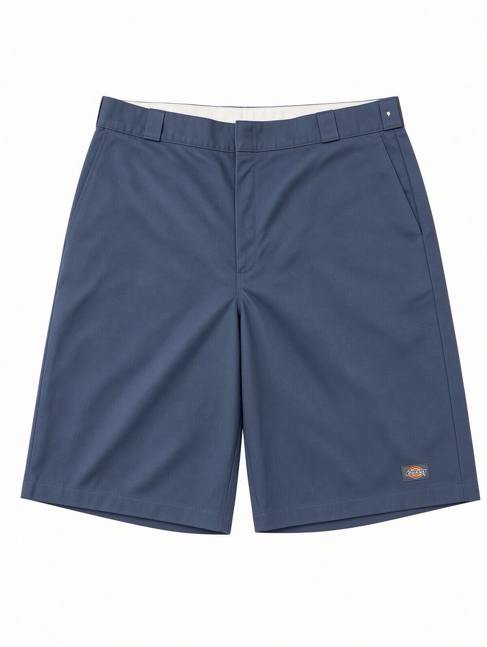 Dickies Loose Fit Work Shorts Men Size 42 Navy Blue Twill Cargo Logo Patch